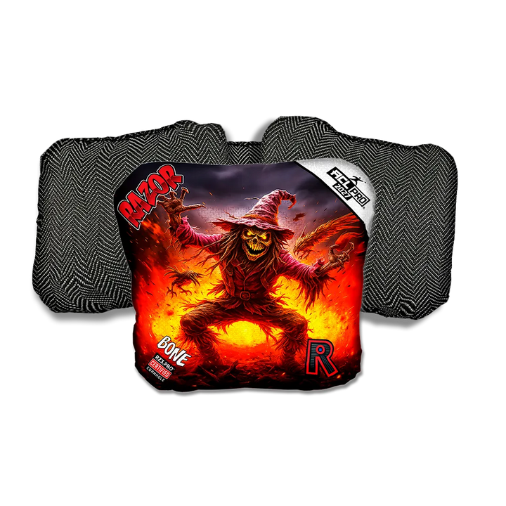 Bone PRO Scarecrow 2 Black Back Cornhole Bags