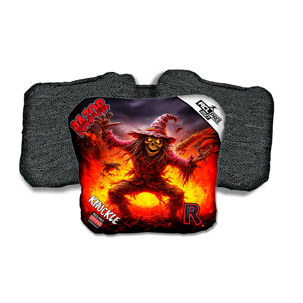 Knuckle PRO Scarecrow 2 Black Back Cornhole Bags