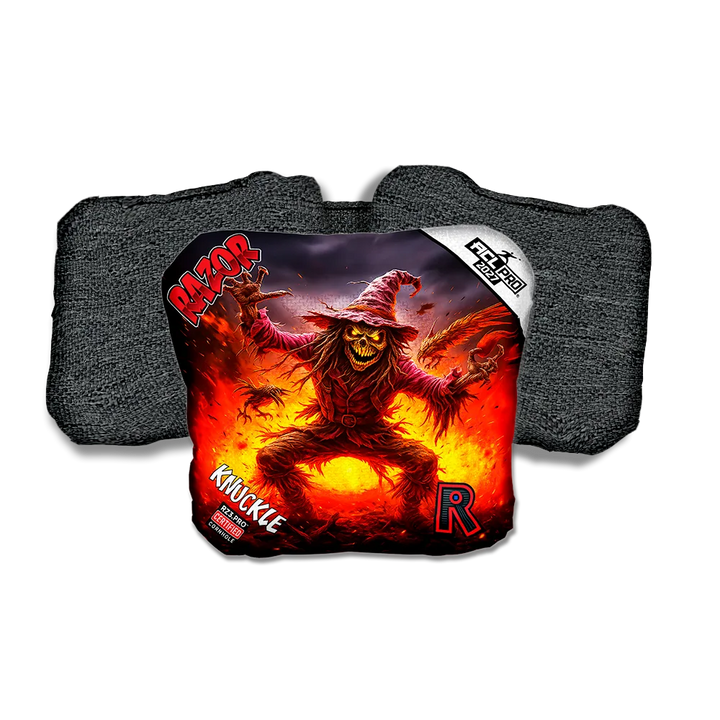 Knuckle PRO Scarecrow 2 Black Back Cornhole Bags