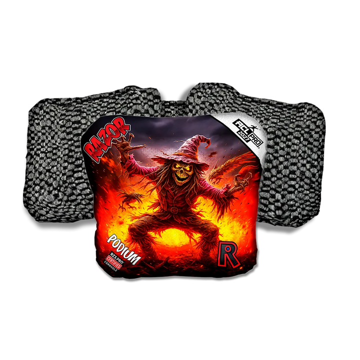 Podium PRO Scarecrow 2 Black Back Cornhole Bags