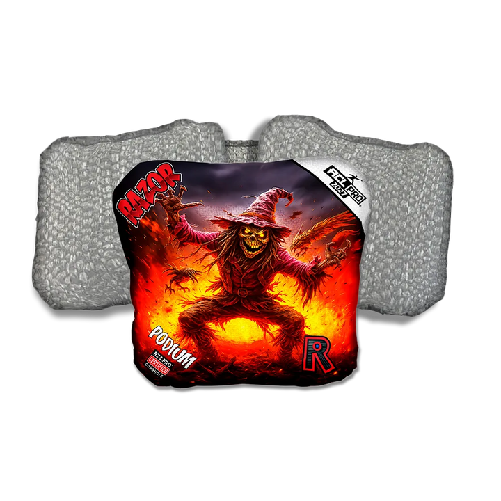 Podium PRO Scarecrow 2 Silver Back Cornhole Bags