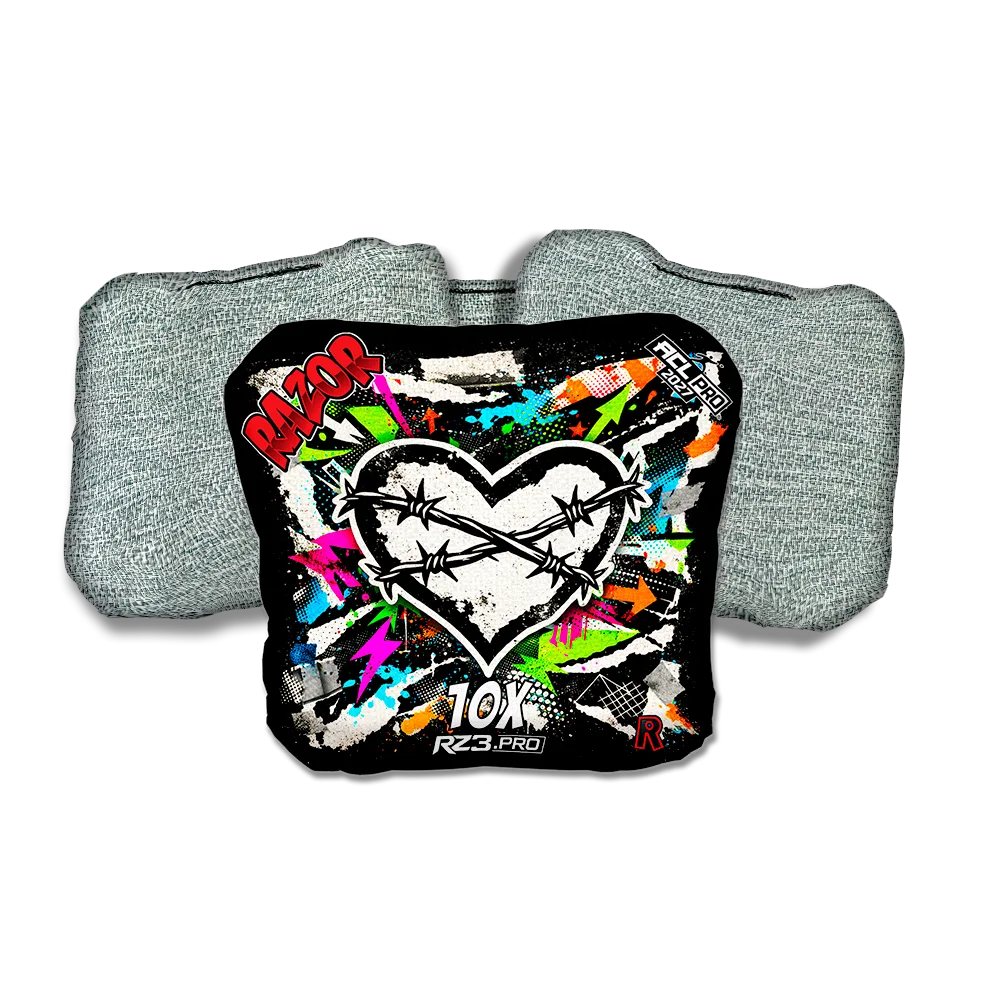 10 X PRO Scarred RT Light Back Cornhole Bags