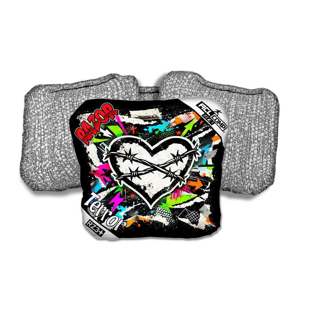 Terror COMP Scarred RT Silver Back Cornhole Bags