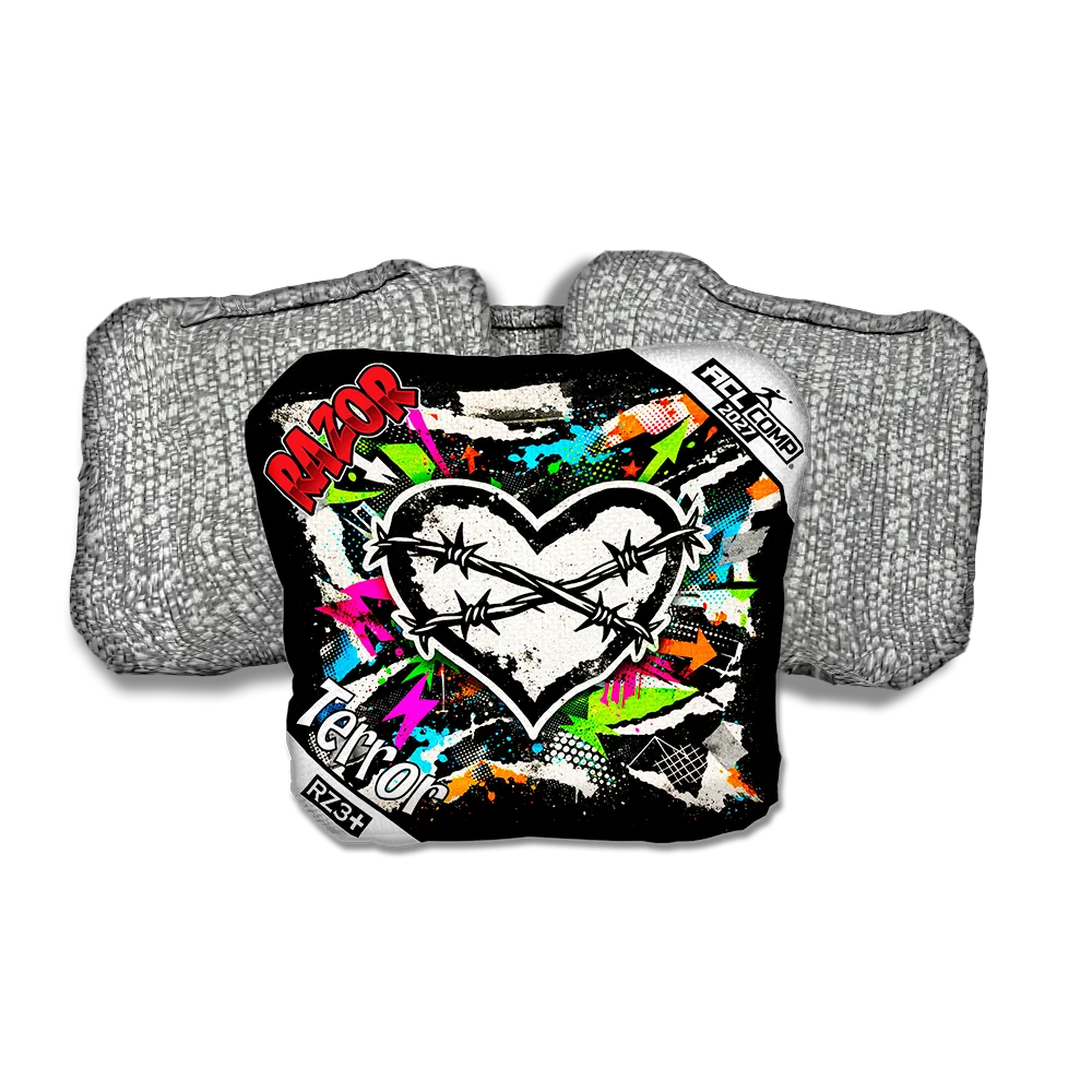Terror COMP Scarred RT Silver Back Cornhole Bags