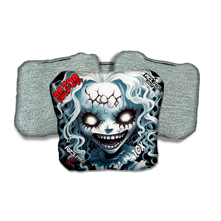10 X PRO Scary Girl Light Back Cornhole Bags