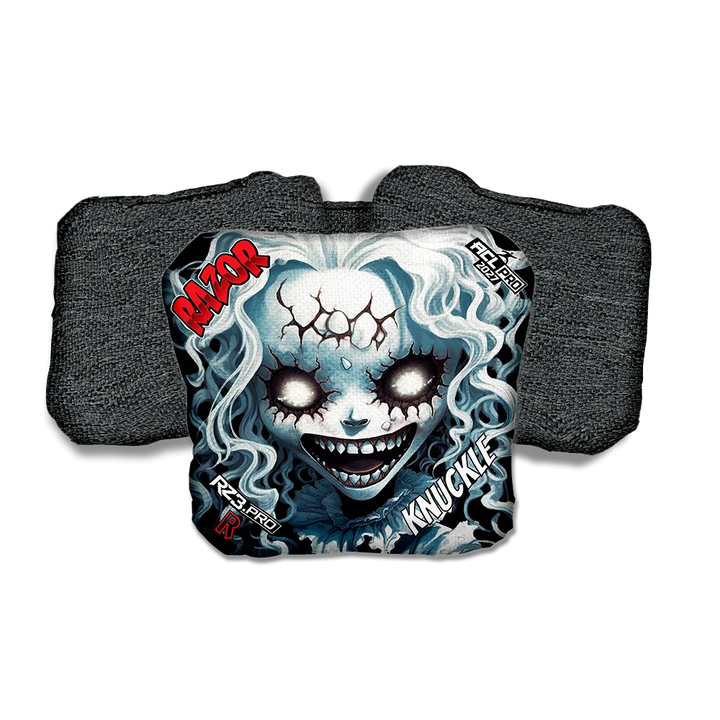 Knuckle PRO Scary Girl Black Back Cornhole Bags