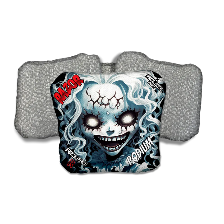 Podium PRO Scary Girl Silver Back Cornhole Bags