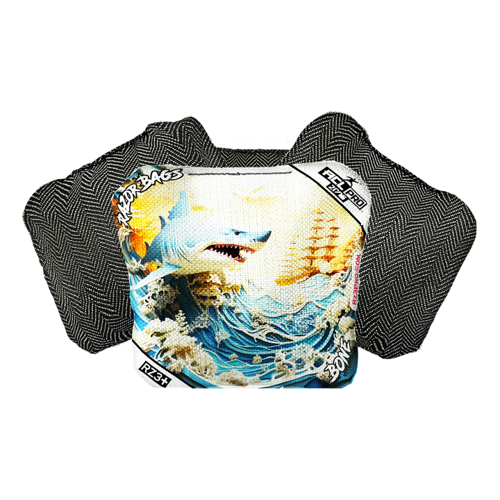 Bone | Shark 3D | ACL PRO Razor Cornhole Bags