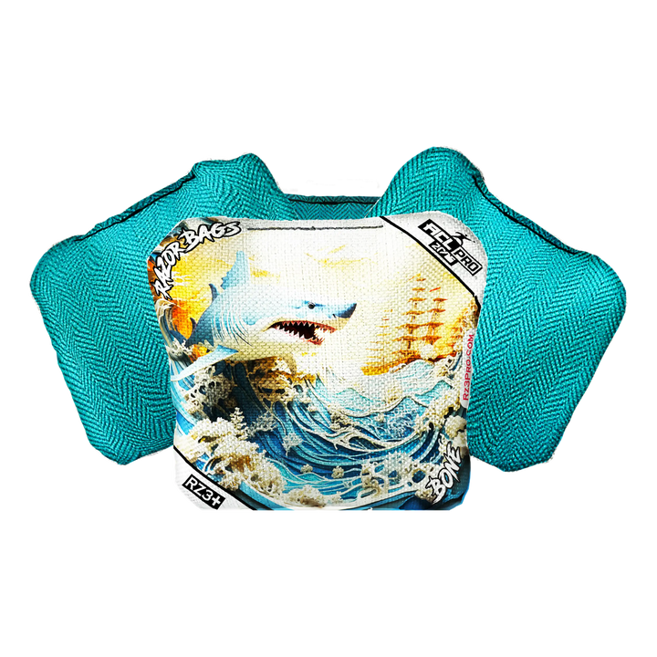 Bone | Shark 3D | ACL PRO Razor Cornhole Bags