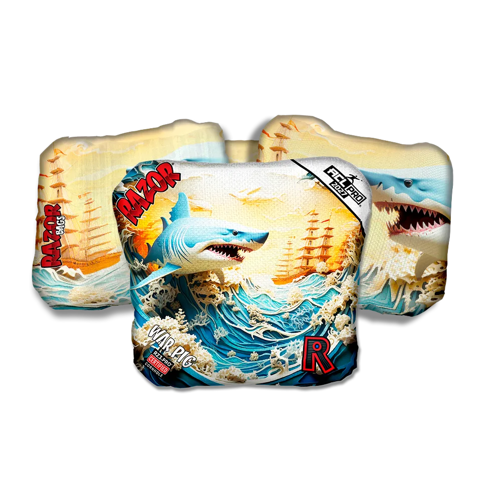 War Pig PRO Shark 3 D Cornhole Bags