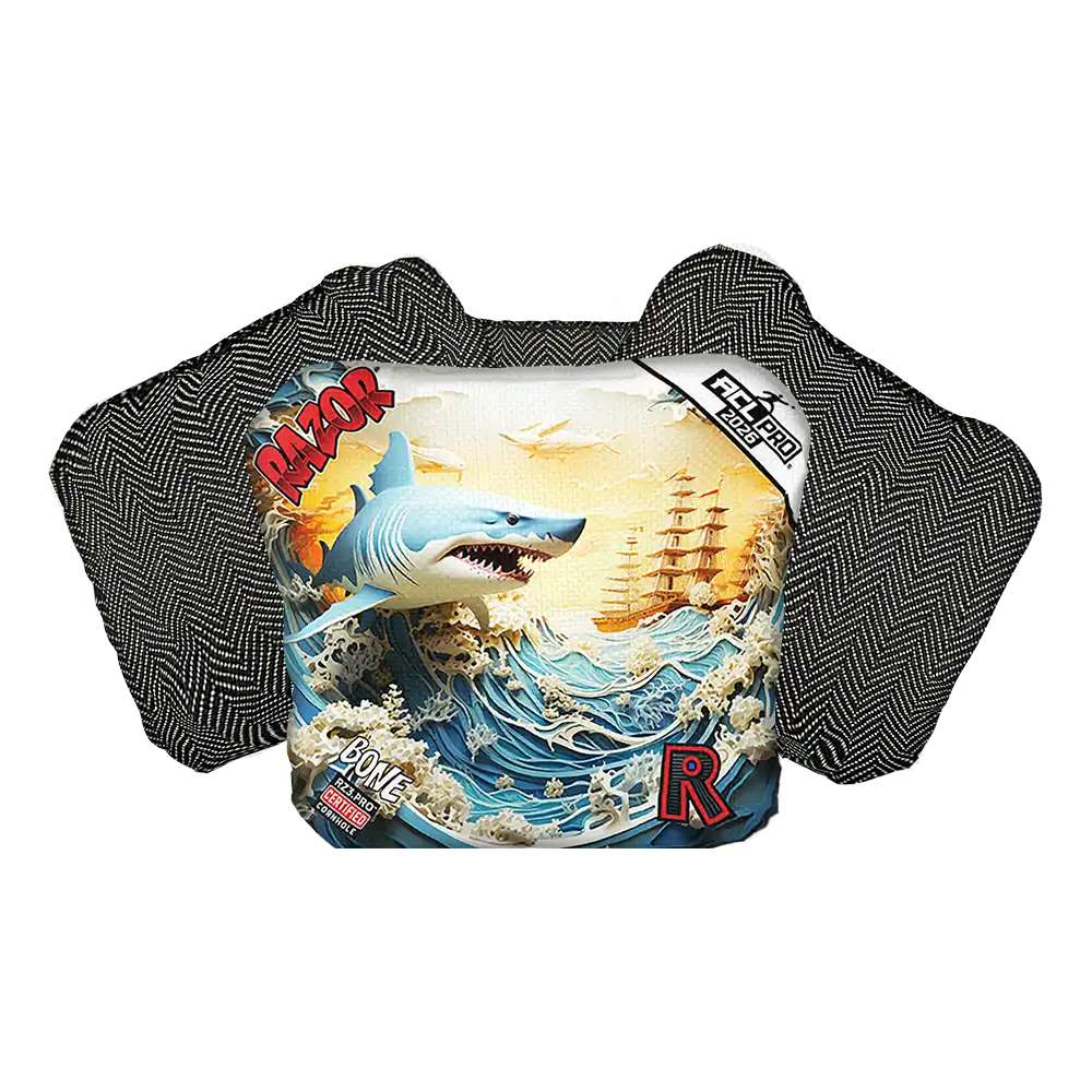 Bone | Shark 3D | ACL PRO Razor Cornhole Bags