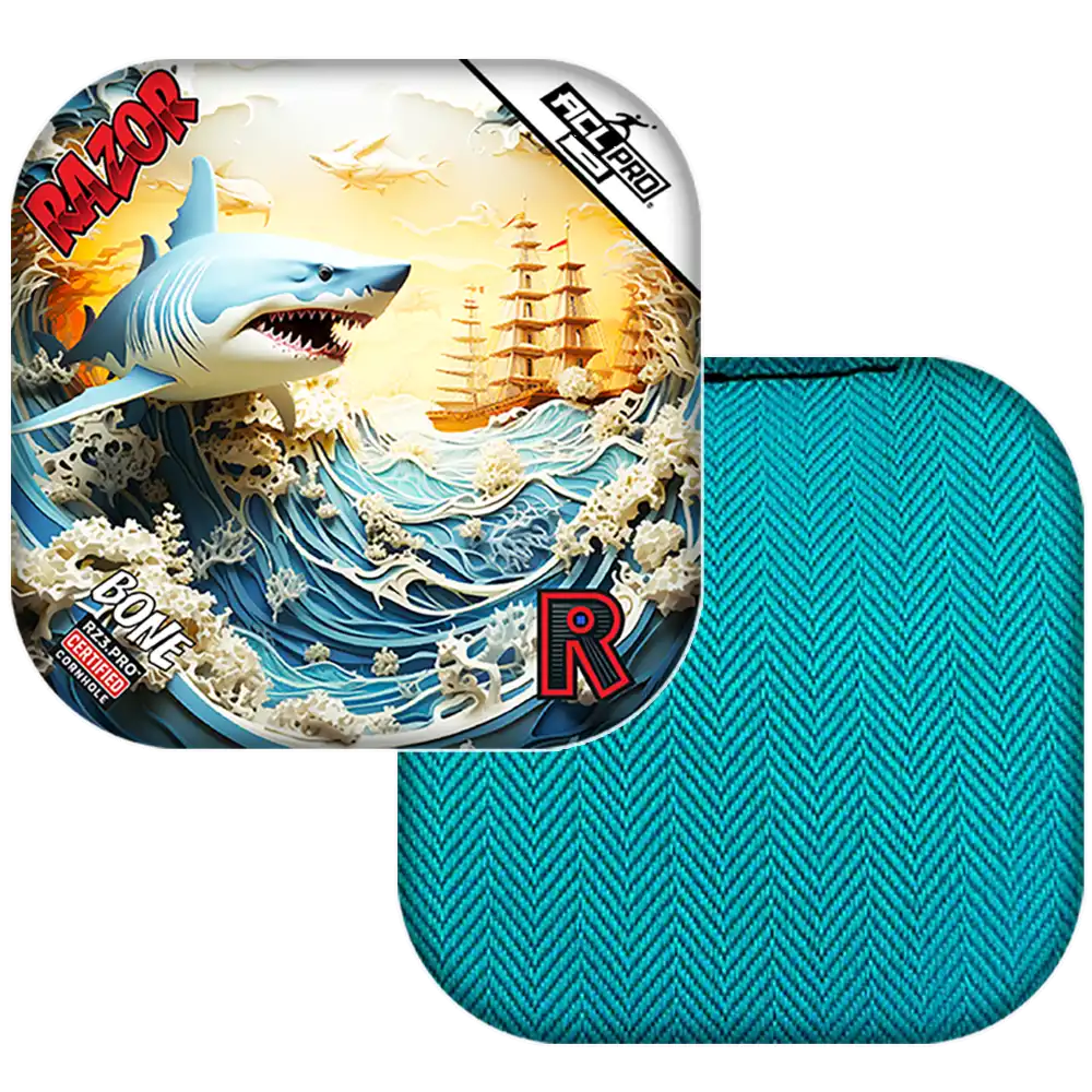 Bone | Shark 3D | ACL PRO Razor Cornhole Bags