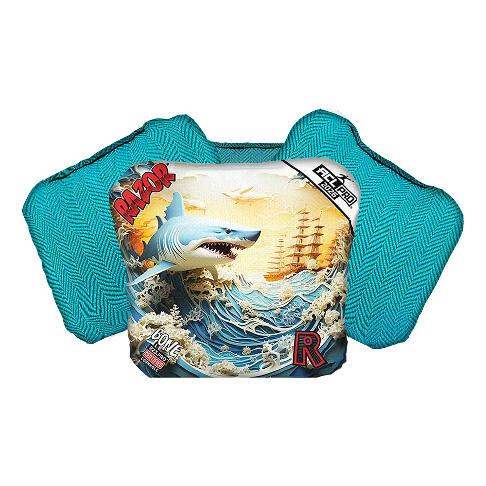 Bone | Shark 3D | ACL PRO Razor Cornhole Bags