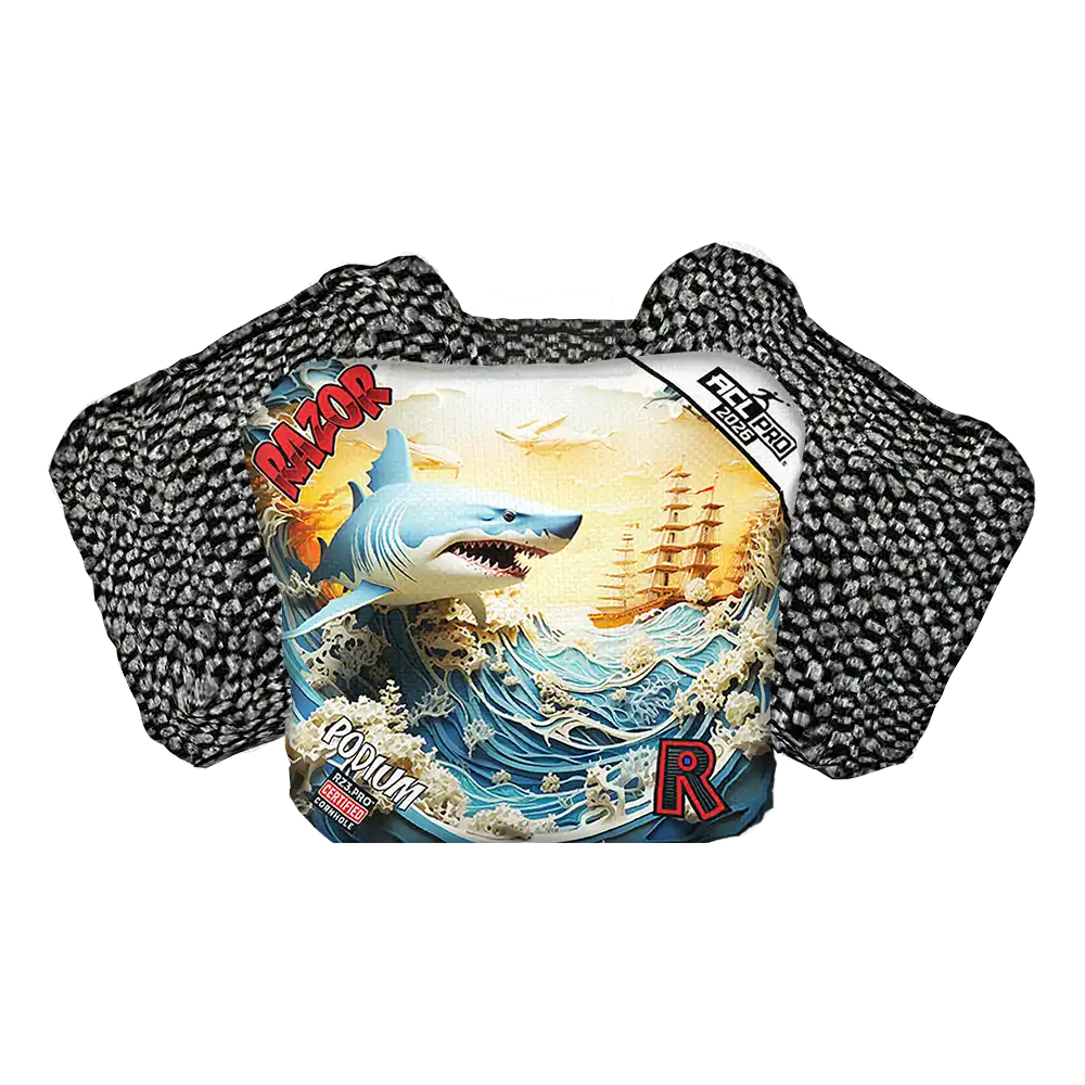 Podium | Shark 3D | ACL PRO Razor Cornhole Bags