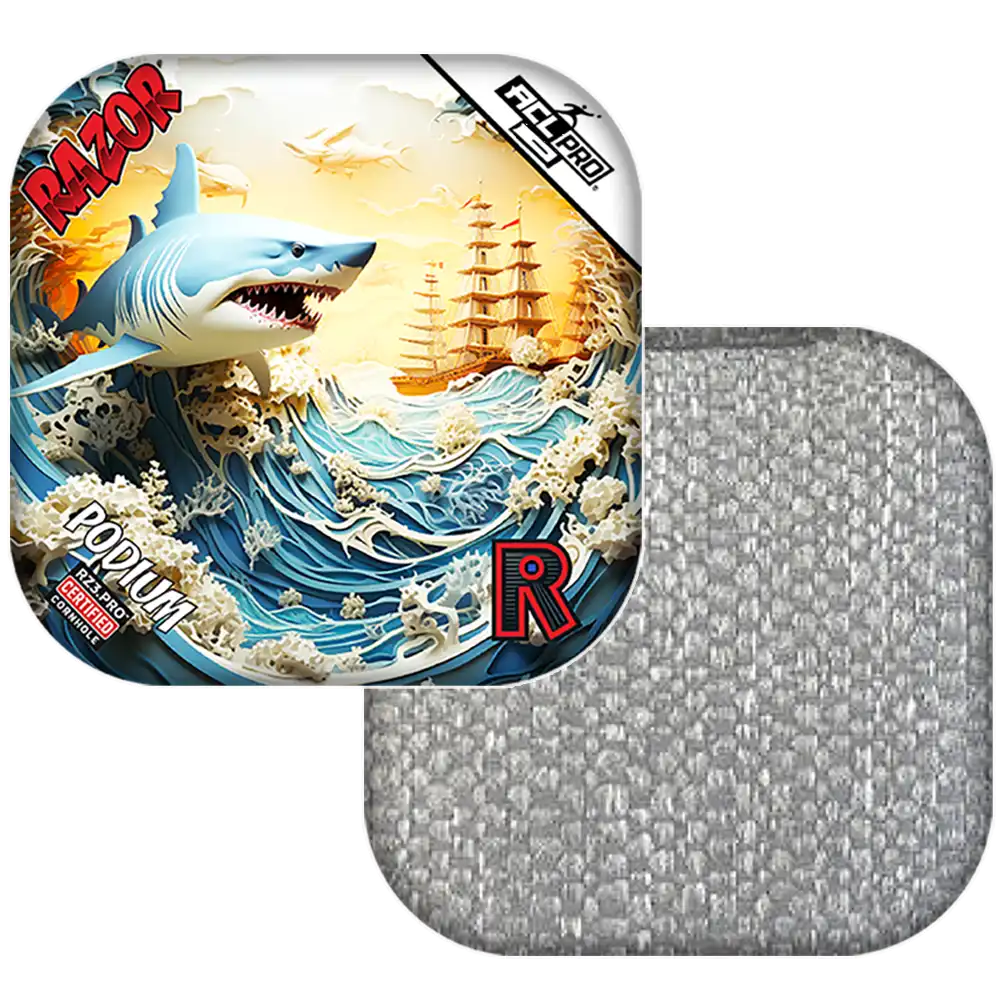 Podium | Shark 3D | ACL PRO Razor Cornhole Bags