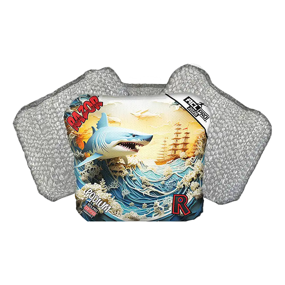 Podium | Shark 3D | ACL PRO Razor Cornhole Bags