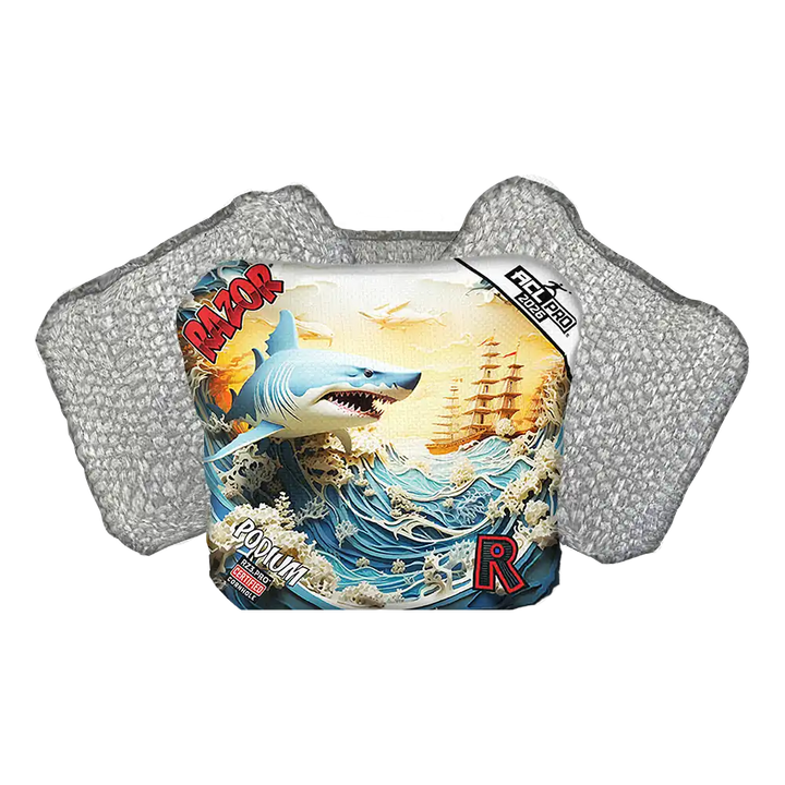 Podium | Shark 3D | ACL PRO Razor Cornhole Bags
