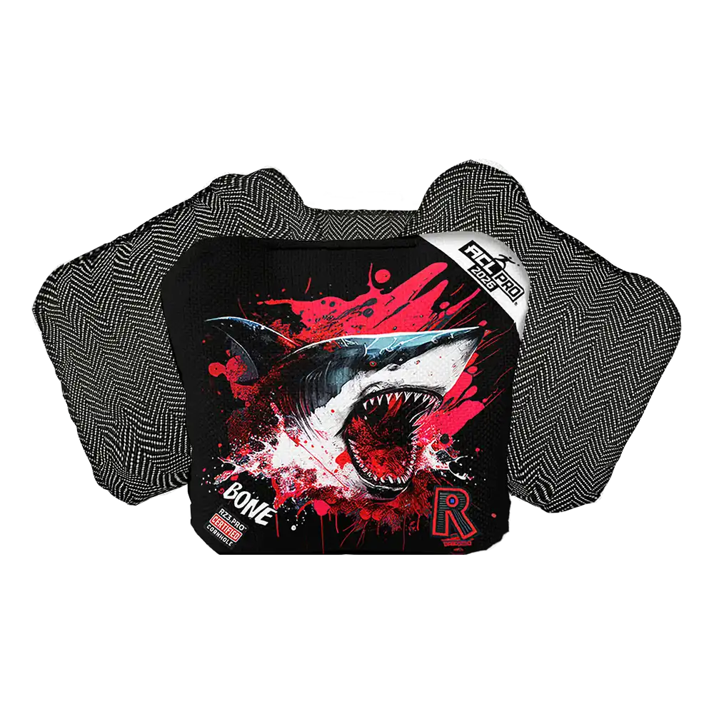 Bone | Shark Black Series | ACL PRO Razor Cornhole Bags