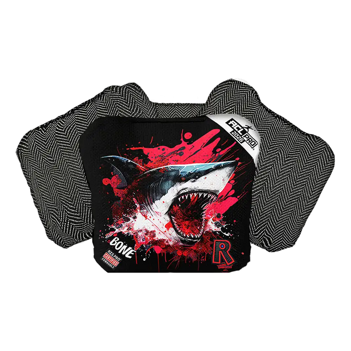 Bone | Shark Black Series | ACL PRO Razor Cornhole Bags