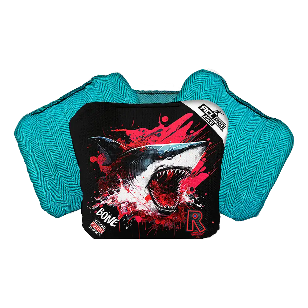 Bone | Shark Black Series | ACL PRO Razor Cornhole Bags