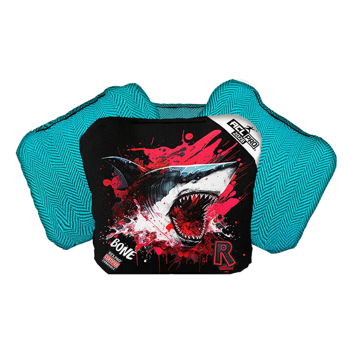 Bone | Shark Black Series | ACL PRO Razor Cornhole Bags