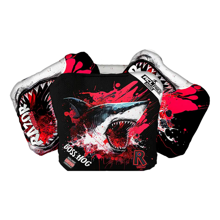 Boss Hog | Shark Black Series | ACL PRO Razor Cornhole Bags
