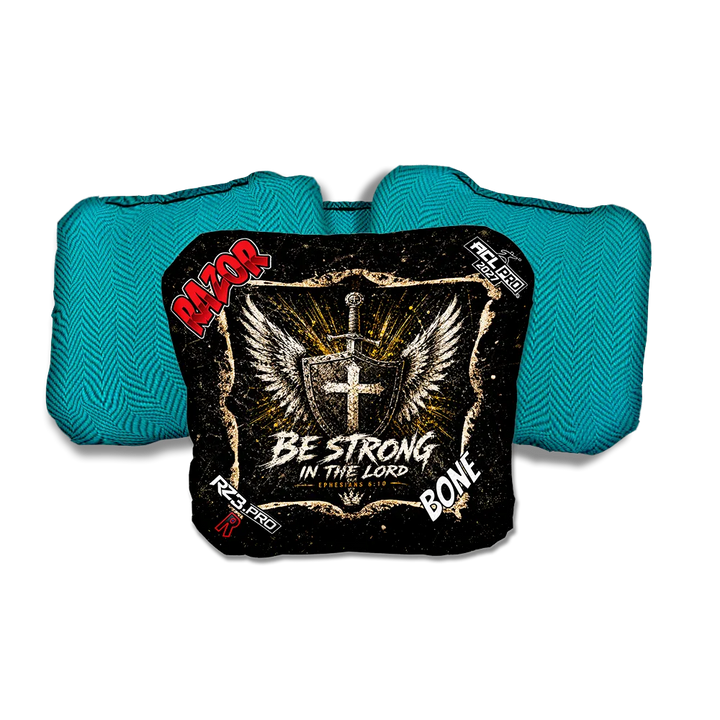 Bone PRO Shield Teal Back Cornhole Bags