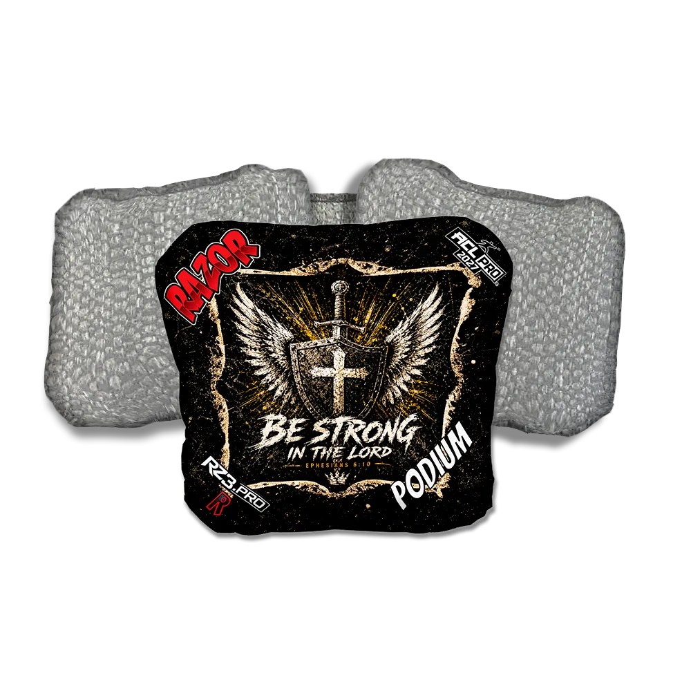 Podium PRO Shield Silver Back Cornhole Bags