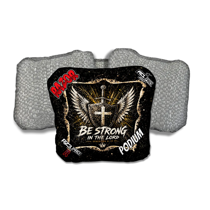 Podium PRO Shield Silver Back Cornhole Bags