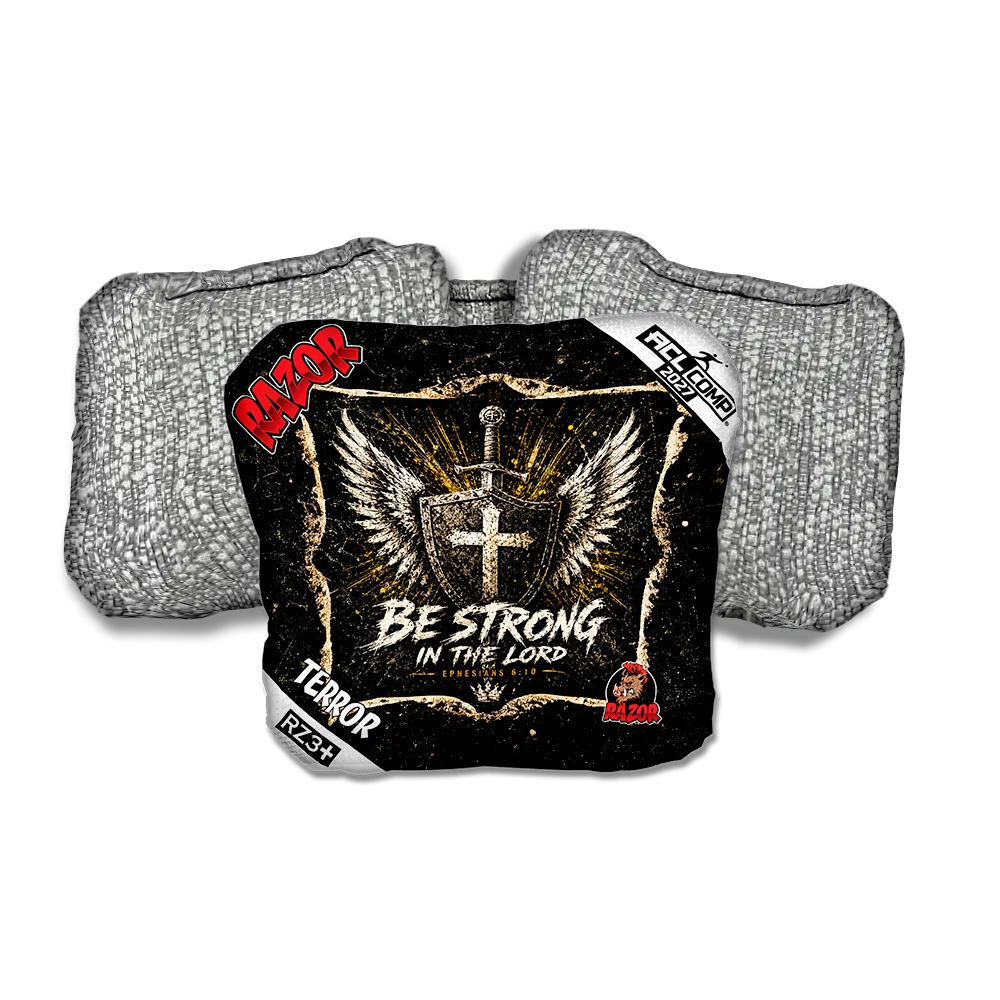 Terror COMP Shield Silver Back Cornhole Bags
