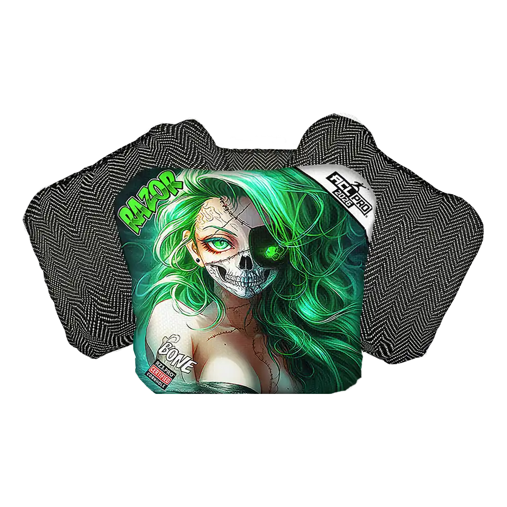 Bone | Skeleton Face | ACL PRO Razor Cornhole Bags