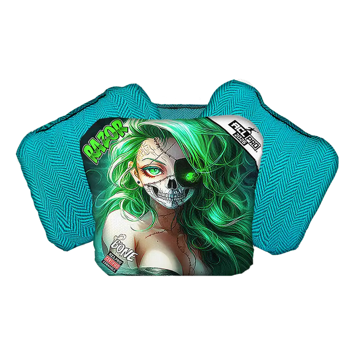 Bone | Skeleton Face | ACL PRO Razor Cornhole Bags