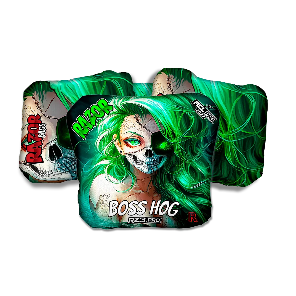 Boss Hog PRO Skeleton Face Cornhole Bags