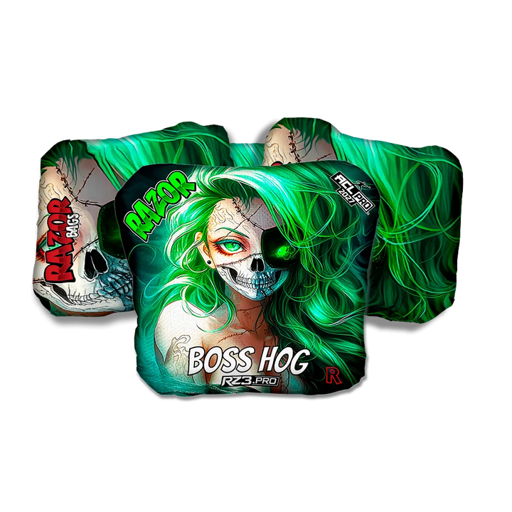 Boss Hog PRO Skeleton Face Cornhole Bags