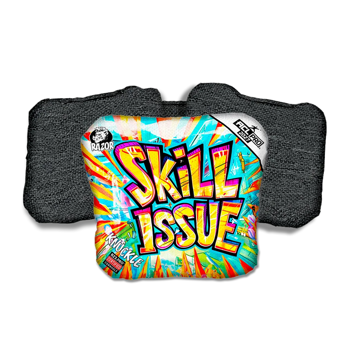 Knuckle PRO Skill Issue Black Back Cornhole Bags