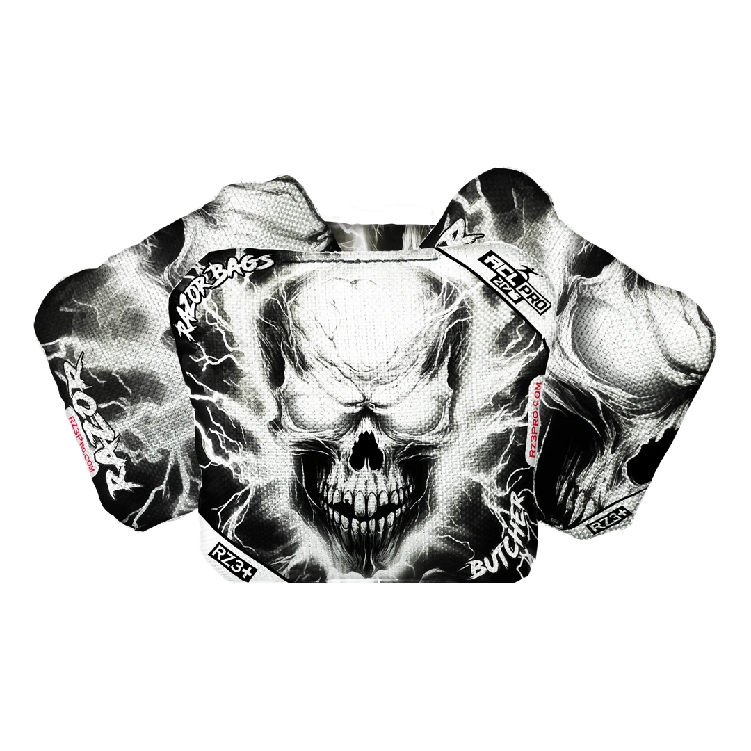 Butcher | Skull Lighting Strike | ACL PRO Razor Cornhole Bags