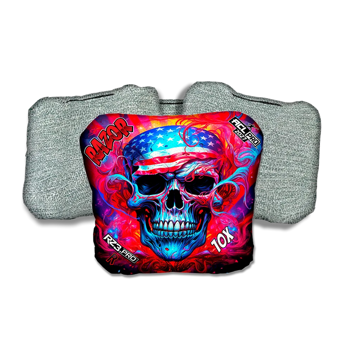 10 X PRO Skull Merica Light Back Cornhole Bags