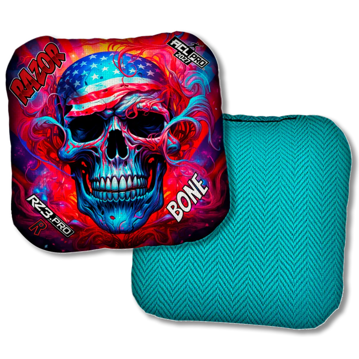 Bone PRO Skull Merica Teal Back Product View