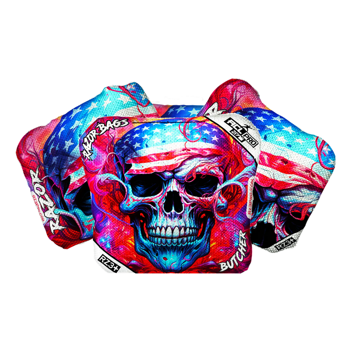 Butcher | Skull Merica | ACL PRO Razor Cornhole Bags