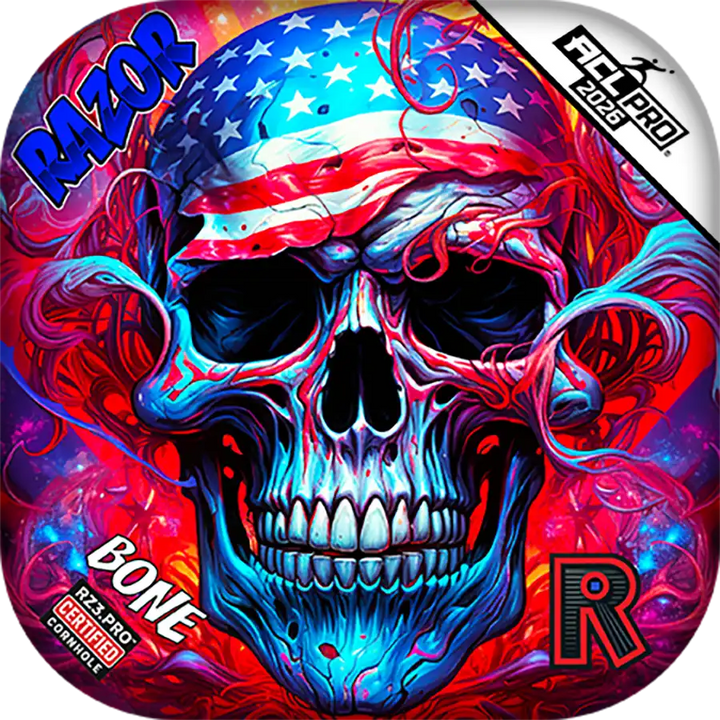 Bone | Skull Merica | ACL PRO Razor Cornhole Bags