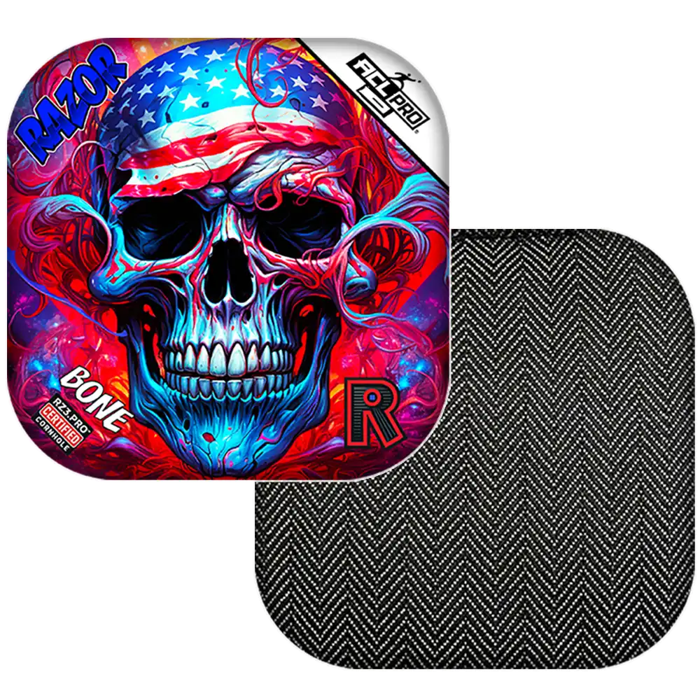 Bone | Skull Merica | ACL PRO Razor Cornhole Bags