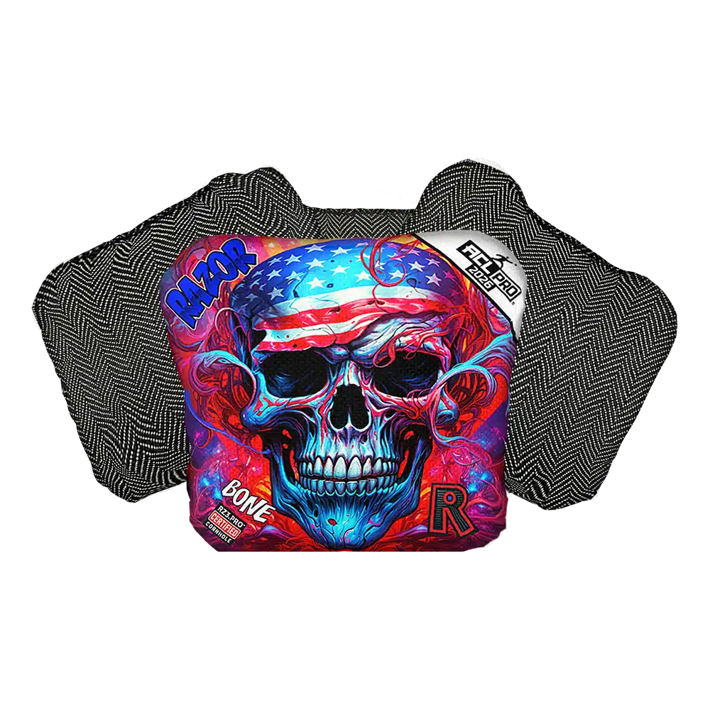 Bone | Skull Merica | ACL PRO Razor Cornhole Bags