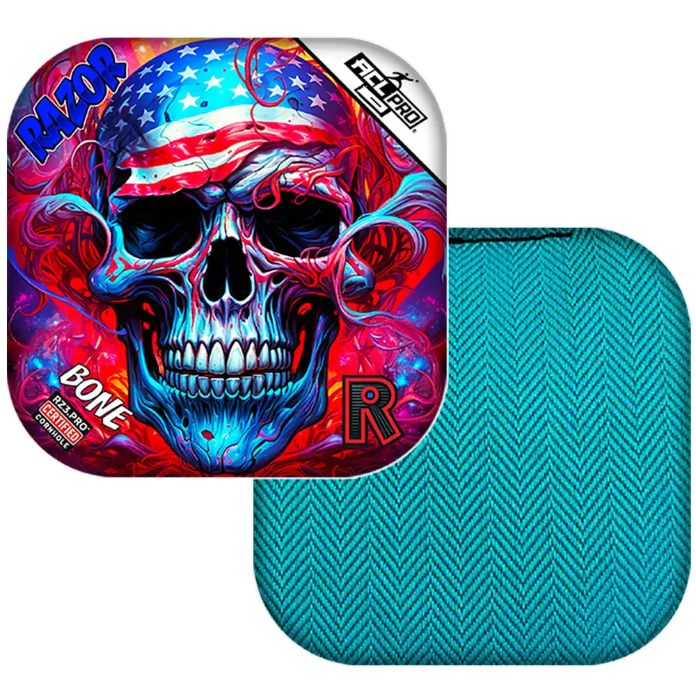 Bone | Skull Merica | ACL PRO Razor Cornhole Bags