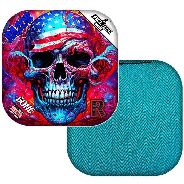Bone | Skull Merica | ACL PRO Razor Cornhole Bags