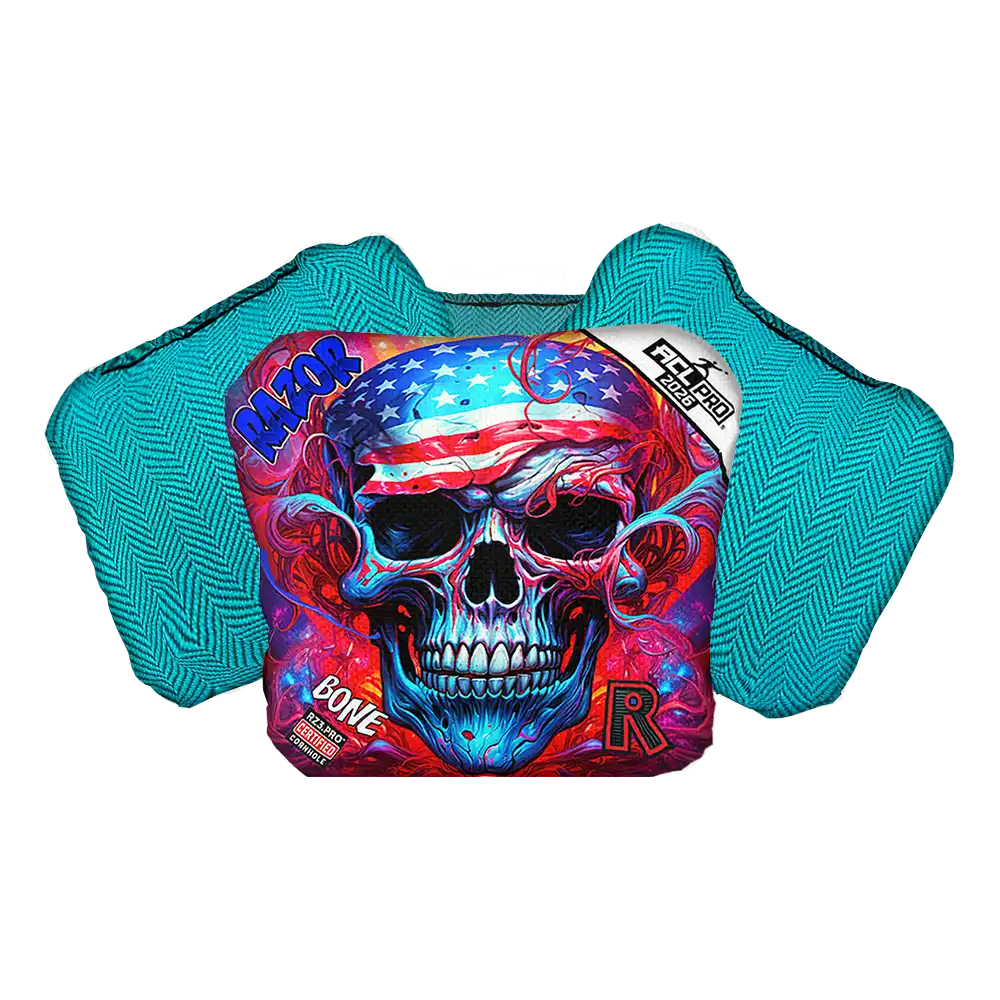 Bone | Skull Merica | ACL PRO Razor Cornhole Bags