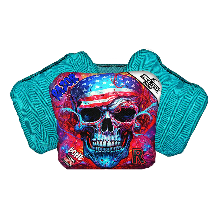 Bone | Skull Merica | ACL PRO Razor Cornhole Bags