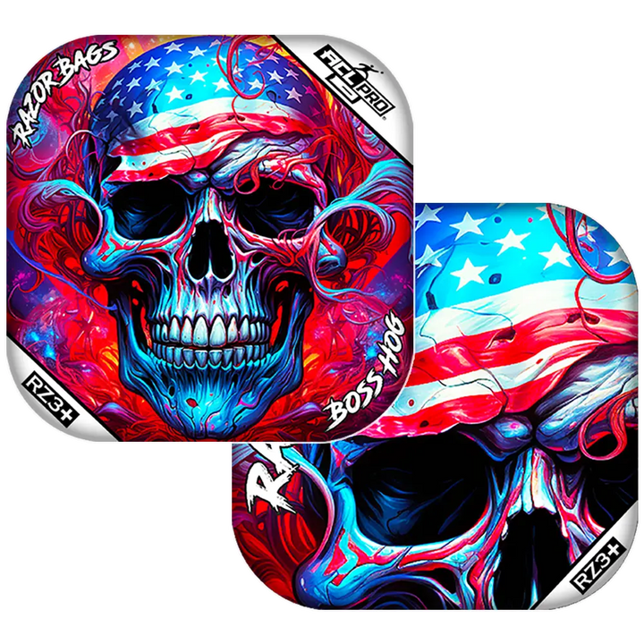 Boss Hog PRO | Skull Merica | Razor ACL Cornhole Bags