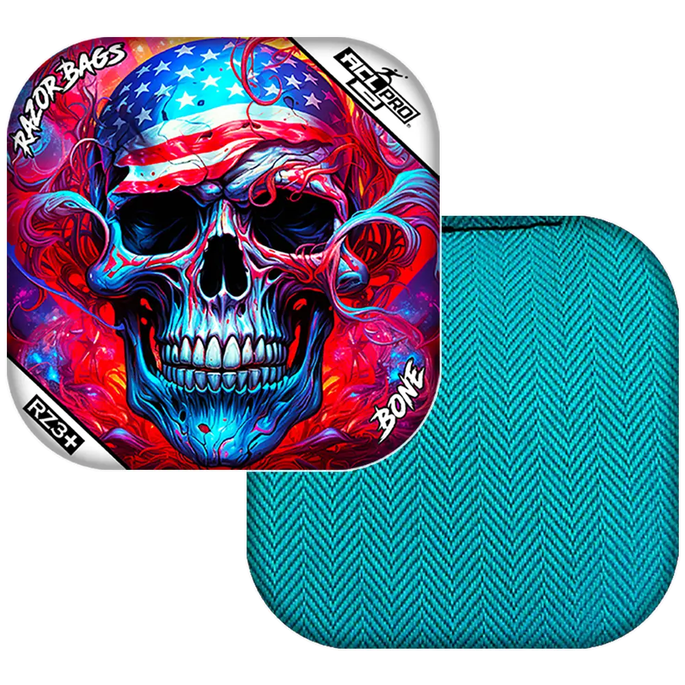 Bone | Skull Merica | ACL PRO Razor Cornhole Bags