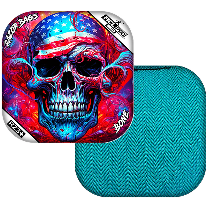 Bone | Skull Merica | ACL PRO Razor Cornhole Bags
