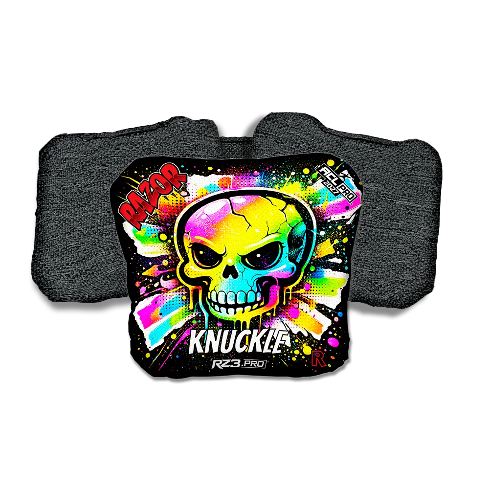 Knuckle PRO Skull SP Black Back Cornhole Bags